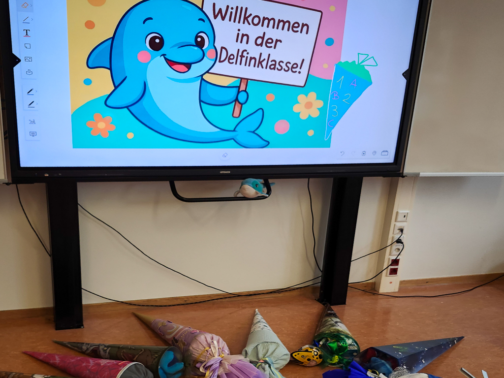 Die erste Stunde in der Delfinklasse 1b